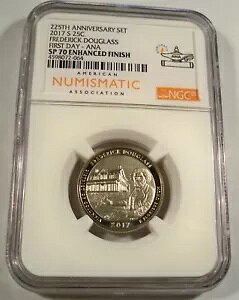 2017-S 25c NGC SP70 �N�H�[�^�[ �t���f���b�N�E�_�O���X �G���n���X�h�t�B�j�b�V�� ANA ���� SP 70