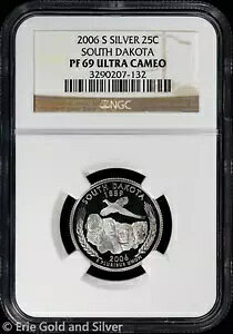 2006-S 25C �v���[�t �V���o�[ �T�E�X�_�R�^ �X�e�[�g �N�H�[�^�[ NGC PF 69 UC