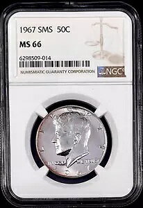 1967 SMS Kennedy Half Dollar �� NGC �ɂ���� MS 66 �F�肳��܂����B sku014