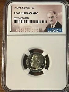 1999 S �\���o�[ ���[�Y�x���g 10C NGC PF 69 �E���g�� �J���I 5761668-048