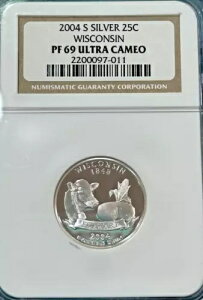 2004-S EBXRVB Vo[ 25C NGC PF69 Eg JI