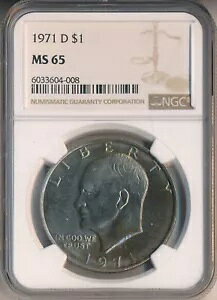 1971-D AC[n[ h **NGC F MS 65** !!