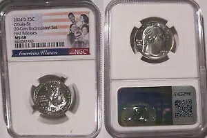2024 D Zitkala Sa 25c NGC MS 68 �A�����J���q�N�H�[�^�[�̃t�@�[�X�g�����[�X