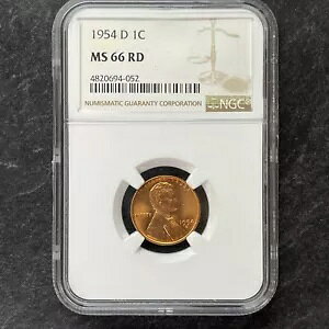 1954 D 1 Zg AJ EB[g yj[ MS 66 bh NGC KM# 132