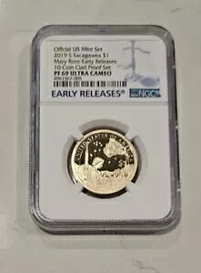 2019 S PF 69 Sacgawea $1 Mary Ross ULTRA CAMEO from 10 - コインクラッド プルーフ セット