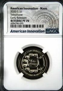 2020-S American Innovation $1 NGC PF70 Ultra Cameo Telephone / MA �h��