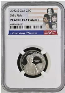 2022 S SALLY RIDE AW �N�H�[�^�[ �N���b�h �v���[�t NGC PF 69 �E���g�� �J���I