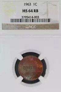 1963 J[LOZ^[ NGC MS64RB g[ - *DoubleJCoins* 9007-05