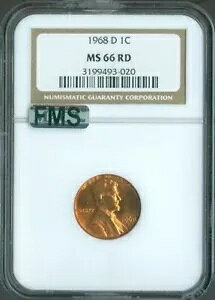 1968 D �����J�[���L�O�Z���^�[ NGC MS66 RD MAC-FMS �i��