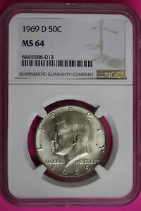 1969 D MS 64 PlfB n[t_[ NGC O[hF{Xu Vo[ 1379