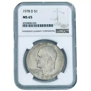 1978-D $1 �A�C�[���n���[ �h�� MS 65 NGC �N���b�h �~���g �X�e�[�g �W�F�� �P�[�X