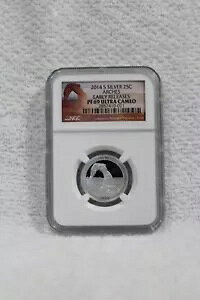 2014-S シルバー 25C 国立公園アーチ 早期リリース PF69 ウルトラ カメオ NGC