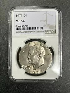 1974N $1 NGC MS64 1h 