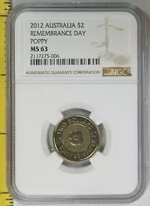 2012 �I�[�X�g�����A 2 �h���L�O���S�[���h �|�s�[ $2 NGC MS 63�B