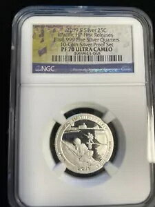2019 S Vo[ 25C pVtBbN HP-񃊃[X 10 RC Vo[ Zbg PF 70 NGC U.C