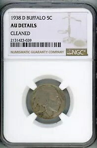 1938-D 5c obt@[ jbP 5 Zg RC NGC AU ڍׁAN[jOς