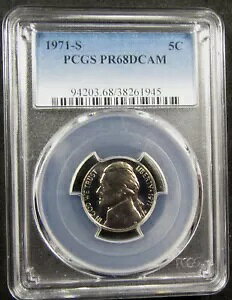 1971-S 5c PCGS PR68 DJIBƂ[JI̕\ʁB (1124032)