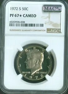 1972-S KENNEDY �n�[�t�_���[ �v���[�t NGC PF-67 �X�^�[ �J���I MAC �i��??