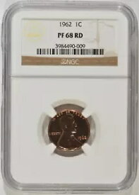 1962 プルーフ リンカーン記念館 セント 1c NGC PF68RD レッド 3984490-009