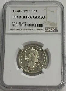 1979 S $1 �^�C�v 1 NGC PF69 �E���g�� �J���I �v���[�t �X�[�U�� B. �A���\�j�[ �h�� SBA �z���C�g LB