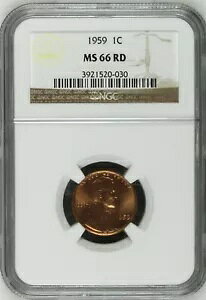 1959 1C RD J[LO 1 Zg NGC MS66RD 3921520-030
