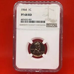 1964 P NGC PF68 RD ���b�h �v���[�t �����J�[�� �������A�� �y�j�[ 1C 1 �Z���g �X�P�[�� ���x��
