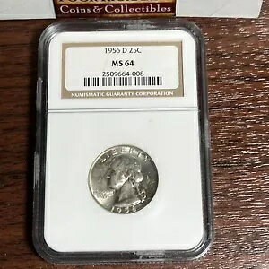 1956 �f���o�[������ NGC MS64 �V���o�[ Qtr. Q1059