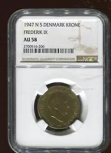 1947 �f���}�[�N 1 �N���[�l | NGC AU58 |�^�C�v�̏��N�x | KM 837.1 |��������