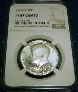 1969-S NGC PF67 �J���I 50C �P�l�f�B �n�[�t�_���[ #953-005