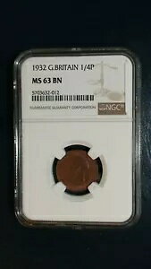 1932N CMX 1/4 yj[ NGC MS63 BN  1/4P RC w܂傤!