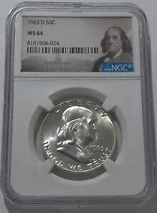 1963 D NGC MS64 tN 50 h zCg RC 50 c 90% Vo[ |[g[g x