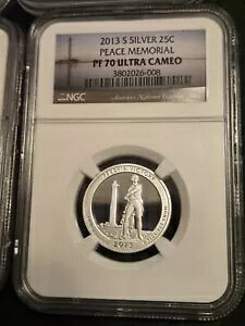 2013 S Peace Memorial Silver Quarter 25C NGC PF 70 Ultra Cameo ���������[�X