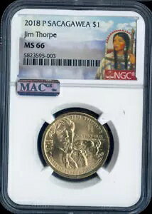 2018 P �l�C�e�B�u �T�J�K�E�B�A �h�� $1 NGC MS 66 �W�� �\�[�v MAC �i��??
