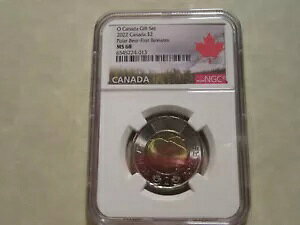 NGC 2022 Ji_ $2 POLAR BEAR COIN O[h MS 68 fGȃRC !!