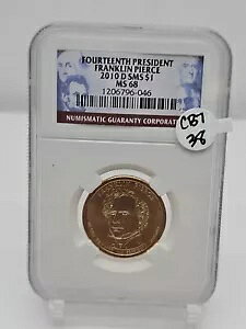 �� 14 ��哝�̃t�����N���� �s�A�[�X 2010 D SMS $1 MS 68 NGC CB7-38