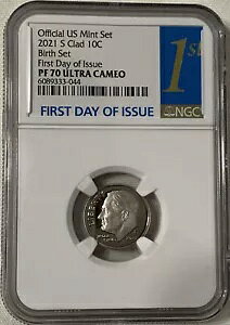 2021 S Dime 10c �N���b�h �v���[�t ���s���� NGC PF70 �E���g�� �J���I�a���Z�b�g