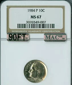 1984 v[Yxg _C NGC MS67 MAC 90FT PQ 2 Ԗڂɑf炵WXg MAC X|bgXB