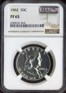 1962 �t�����N���� �n�[�t�_���[ �v���[�t �V���o�[ NGC PF65 MAC �i��??