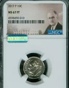 2017 �v���[�Y�x���g �_�C�� NGC MS67 FT PQ 2ND FINEST REGISTRY MAC �X�|�b�g���X *