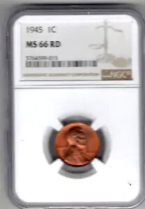 1945 �����J�[�� �Z���g�� NGC �ɂ���� MS 66 RED �ɃO���[�f�B���O����܂����B�X�L����stk 015���������������B