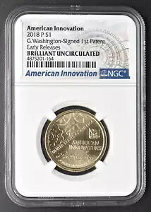 2018-P $1 American Innovation Washington - NGC BU [X ?COINGIANTS?