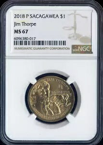 2018 P �l�C�e�B�u �T�J�K�E�B�A �h�� $1 NGC MS 67 �W�� �\�[�v�i��??