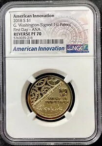2018-S American Innovation $1 G.���V���g�� NGC ���o�[�X PF70 �����A�i�B�G��
