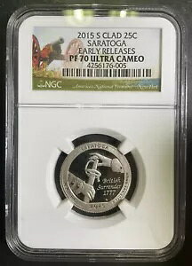 NGC PR70 2015-S �T���g�K ER �N�H�[�^�[ 25c PF70UC �u���X�g �z���C�g �p�[�t�F�N�g �R�C�� c4