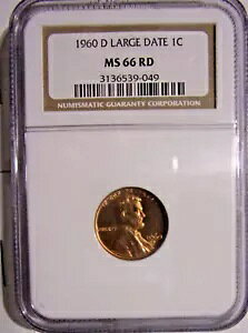 1960-D ���[�W �f�C�g �������A�� �Z���g-NGC MS 66 RD