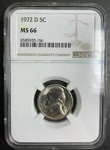 NGC MS66 1972-D �W�F�t�@�[�\�� �j�b�P�� 5c GEM BU++ PQ �u���X�g �z���C�g ���X�^�[�F�� 7