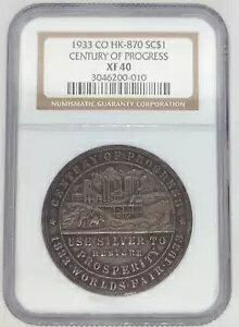 1933 CO HK-870 �i���̐��I NGC $1 XF 40 (JW604)