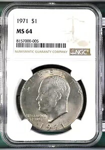 1971 AC[n[ $1 h NGC MS64 UNC ڍ׃RC #E
