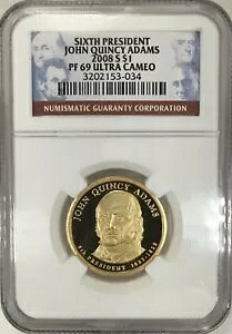 �� 6 ��哝�̃W���� �N�C���V�[ �A�_���X 2008 S $1 NGC �v���[�t 69 �E���g�� �J���I VP03
