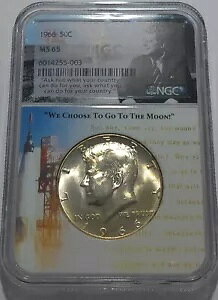 1966 NGC MS65 Vo[ PlfB n[t_[ JFK RC 50c rWlX XgCN [ x